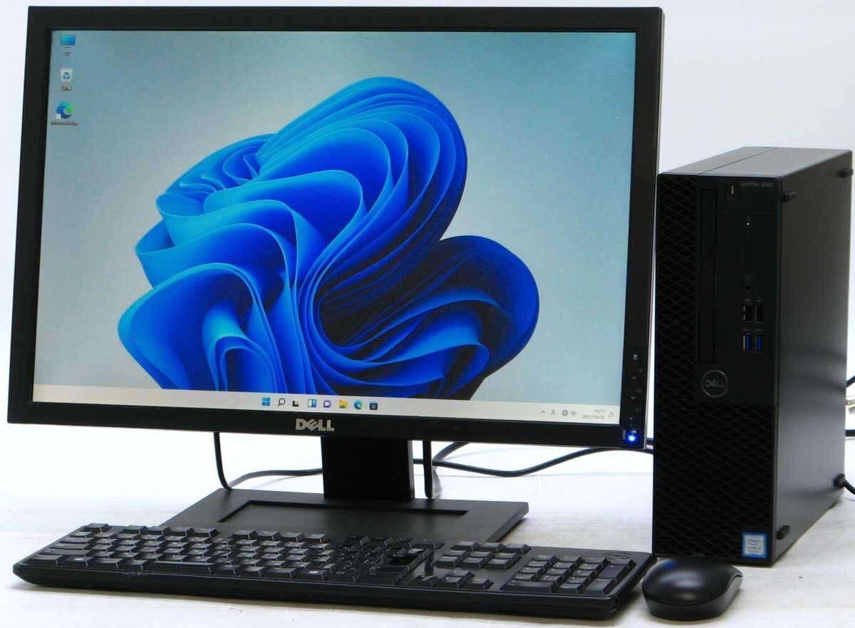 Optiplex 3060-8700SF Core i7 22液晶セット Windows 11 中古 デスクトップ パソコン
