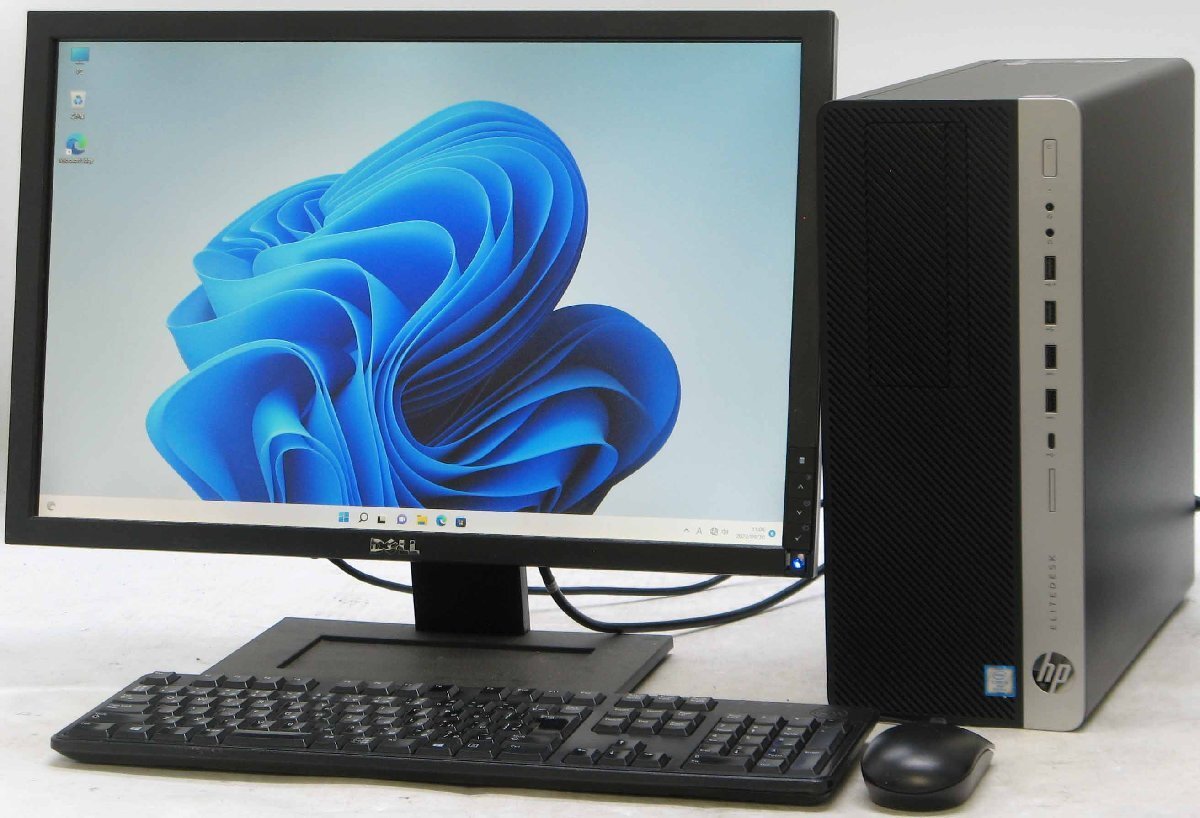 EliteDesk 800 G4 TWR-8500 Core i5 SSD+HDD 22液晶セット Windows 11 中古 デスクトップ