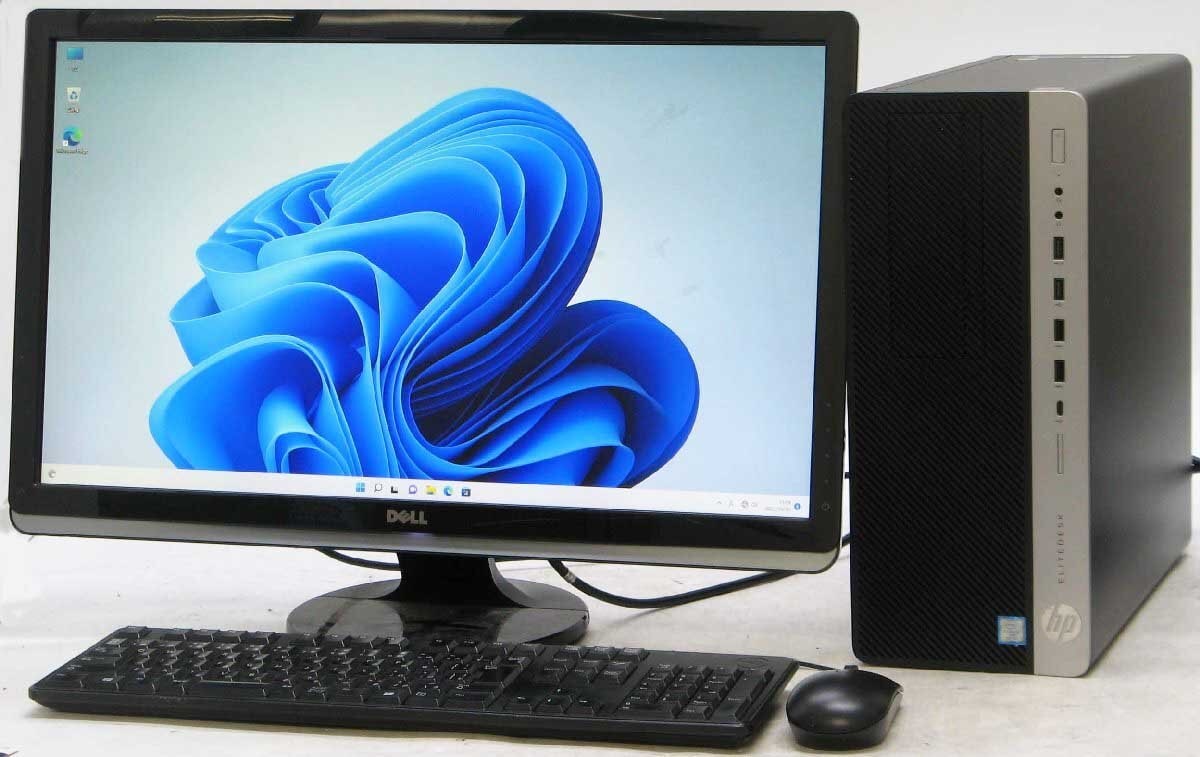 EliteDesk 800 G4 TWR-8500 Core i5 SSD+HDD 24液晶セット Windows 11 中古 デスクトップ