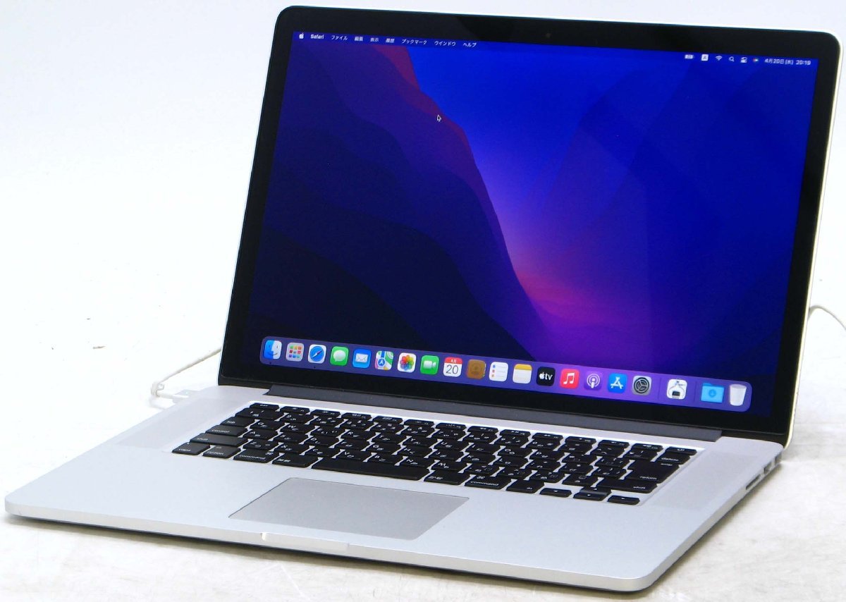 Macbook Pro MJLQ2J/A Retina 15-inch Mid 2015 Core i7 SSD MacOS 12.3.1 中古 Macintosh
