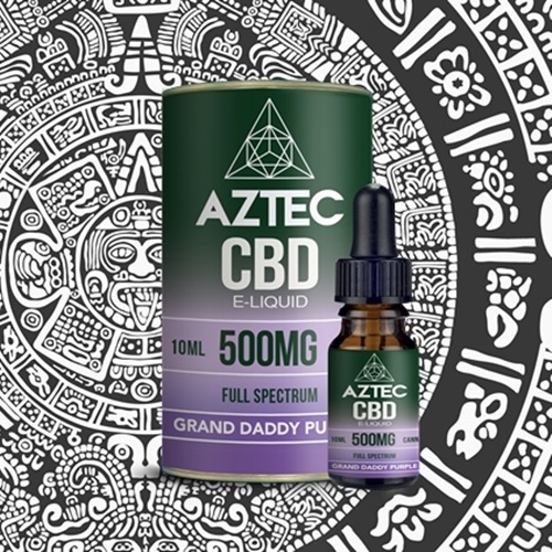 終売予定】AZTEC (アステカ) E-LIQUID FULL SPECTRUM CBD 5％ (500mg) 10ml | CBDリキッド, フルスペクトラム | VapeMania CBD Dispensary Store