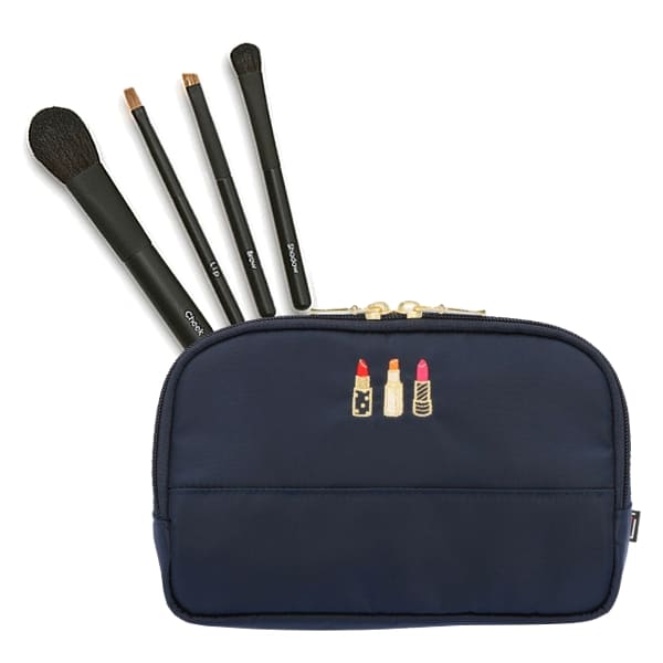 オンライン限定 ポーチと天然毛メイクブラシセット 5W-0617