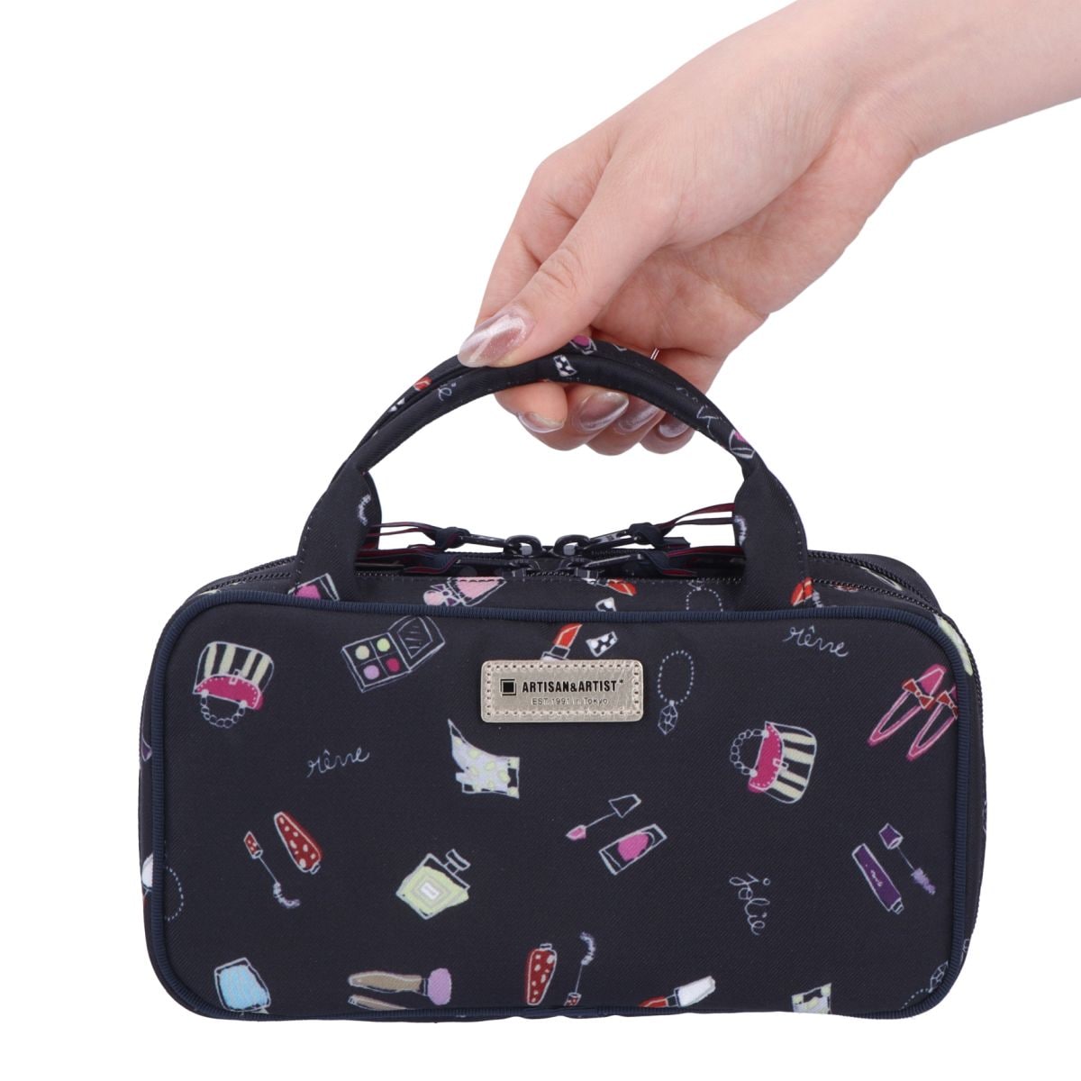 ポーチ　natsuさん専用 ビューラーポケット＆アウターポケット付きポーチ レーヴ