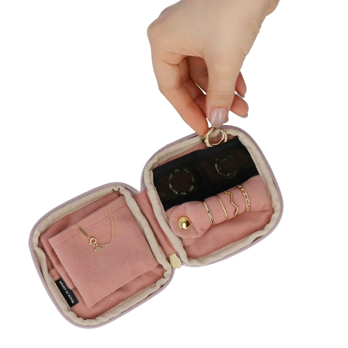 新商品】オンライン限定 リングホルダー付きジュエリーポーチ エン