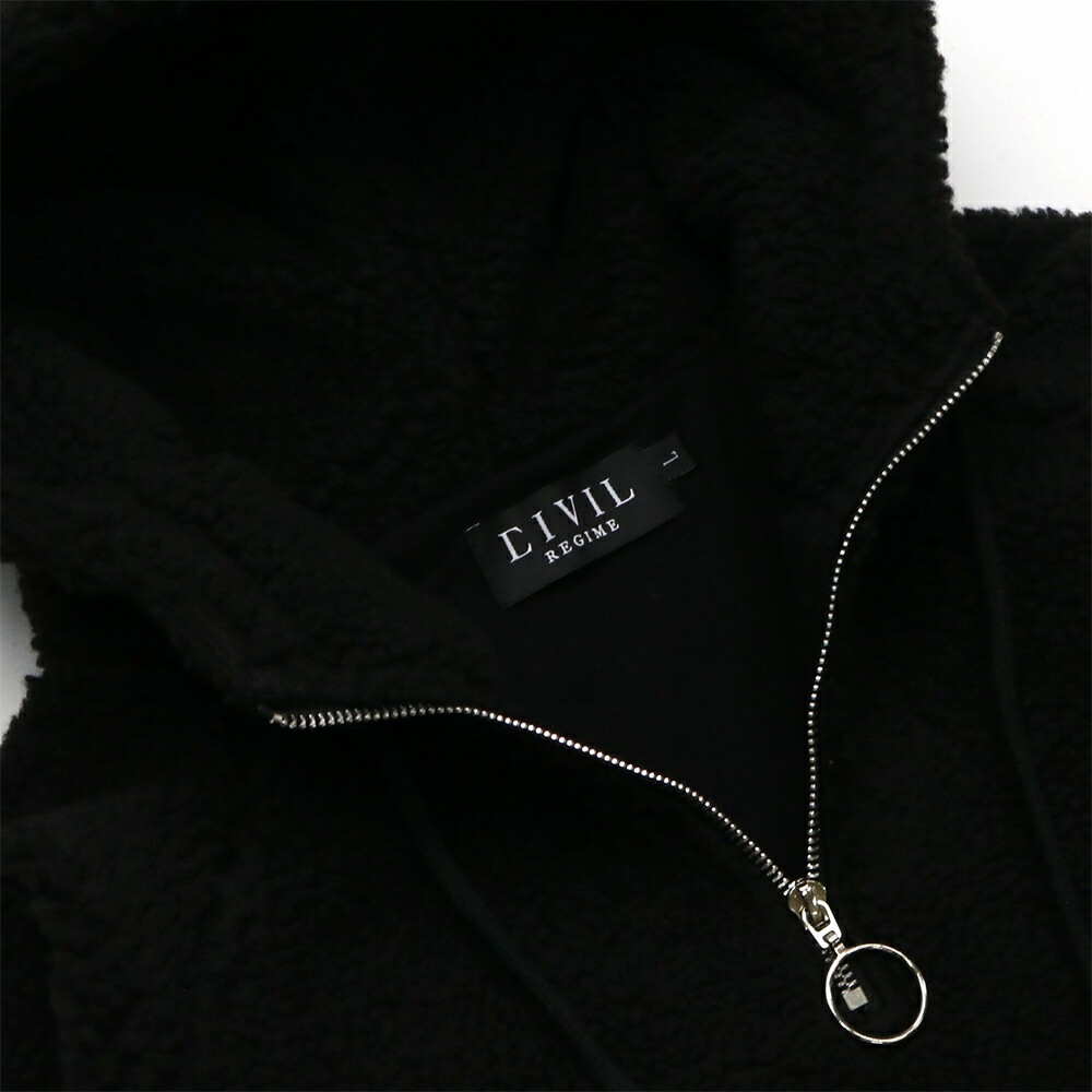 Civil Regime シビル・レジーム SHERPA TEDDY HOODIE BLACK 18CV Civil Regime シビル・レジーム SHERPA TEDDY HOODIE BLACK 18CV