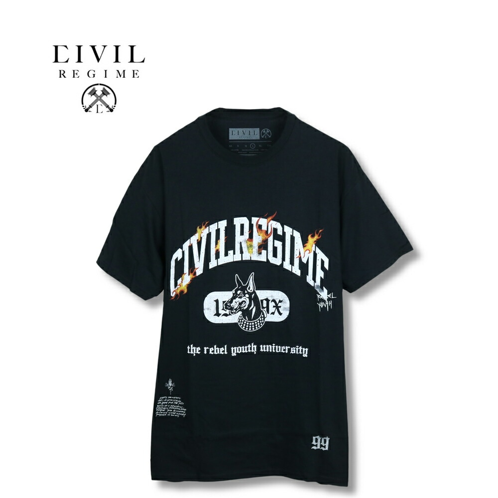 Civil Regime シビル・レジーム R.Y.U TEE BLACK Tシャツ すべての商品 ABLAZEK