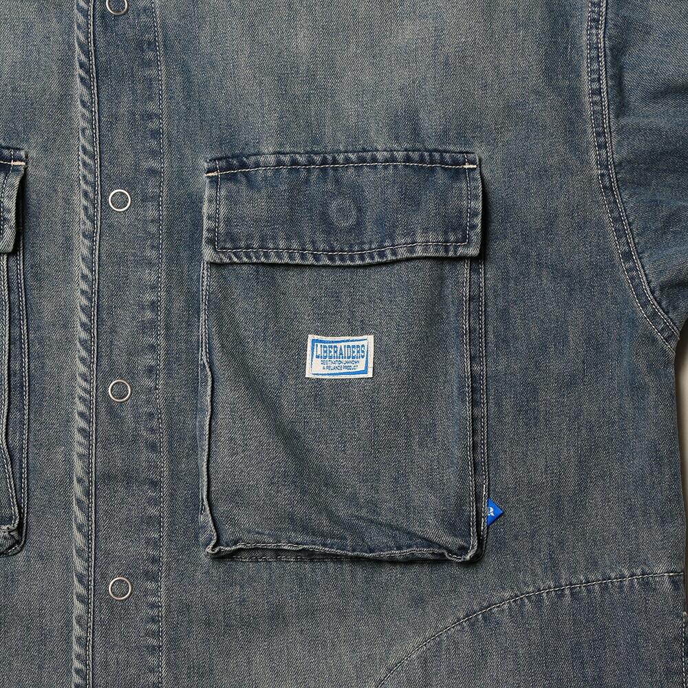 Liberaiders リベレイダース LIBERAIDERS UTILITY DENIM SHIRT 76103
