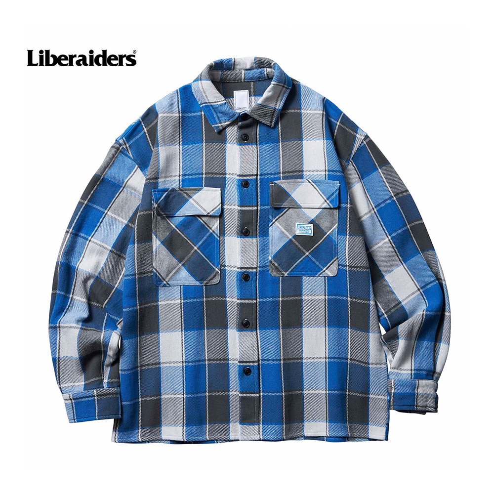 Liberaiders リベレイダース LR COTTON PLAID SHIRT シャツ BLUE 