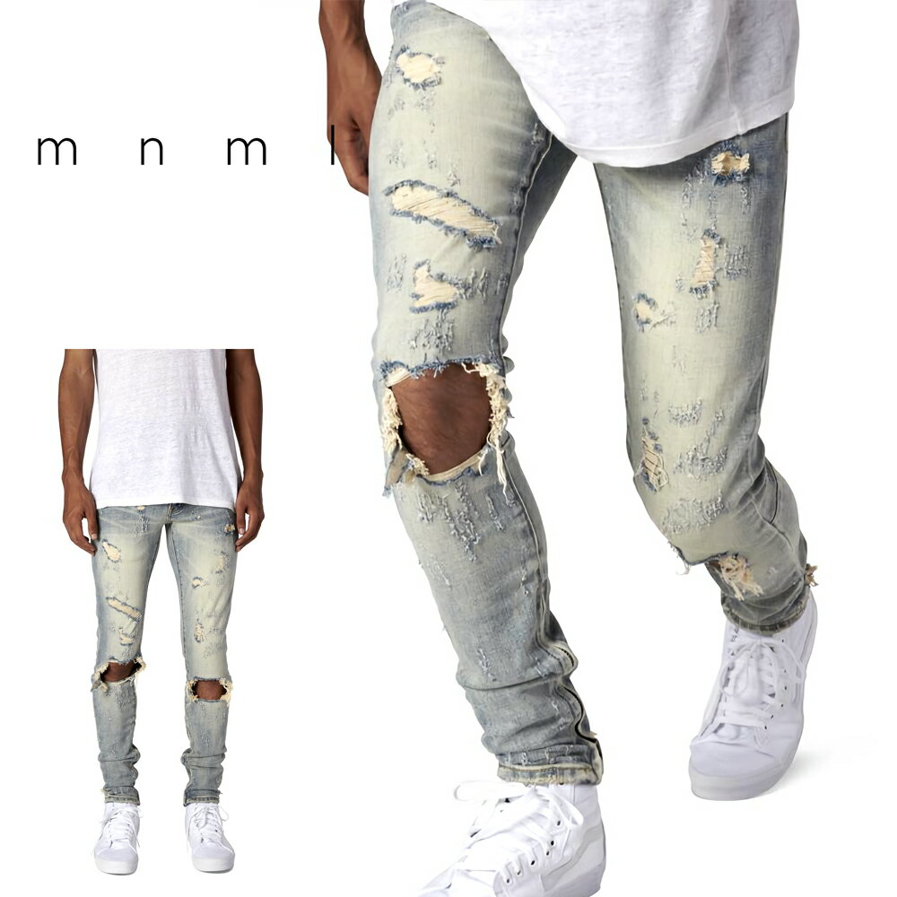 mnml ミニマル M47 STRETCH DENIM BLUE トレンド ストレッチ