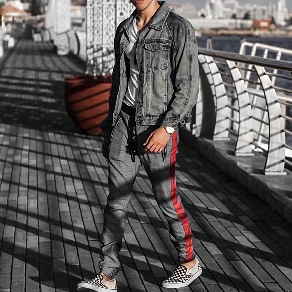 mnml grandpa track pants グランパ トラックパンツ mnml ミニマル GRANDPA TRACK PANTS GREY/RED トレンド トラックパンツ