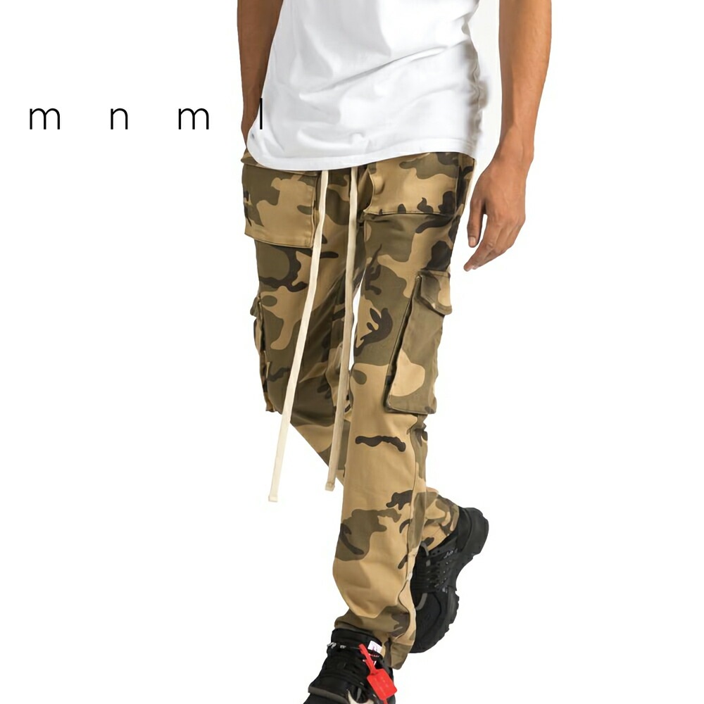 mnml ミニマル SNAP CARGO PANTS Desert Camo ドローコード スナップ