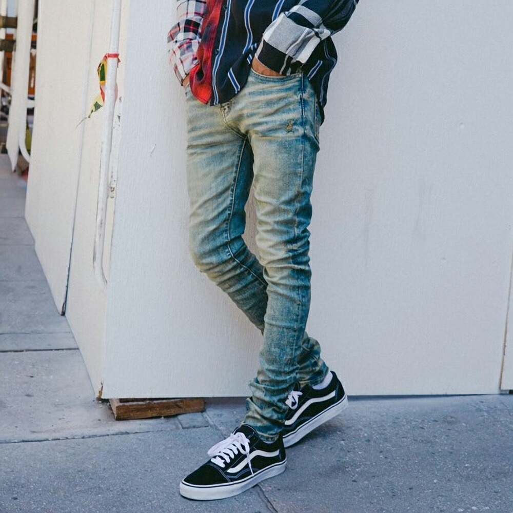 デニム/ジーンズ mnml X146 mnml ミニマル X146 STRETCH DENIM BLUE ストレッチ デニム パンツ