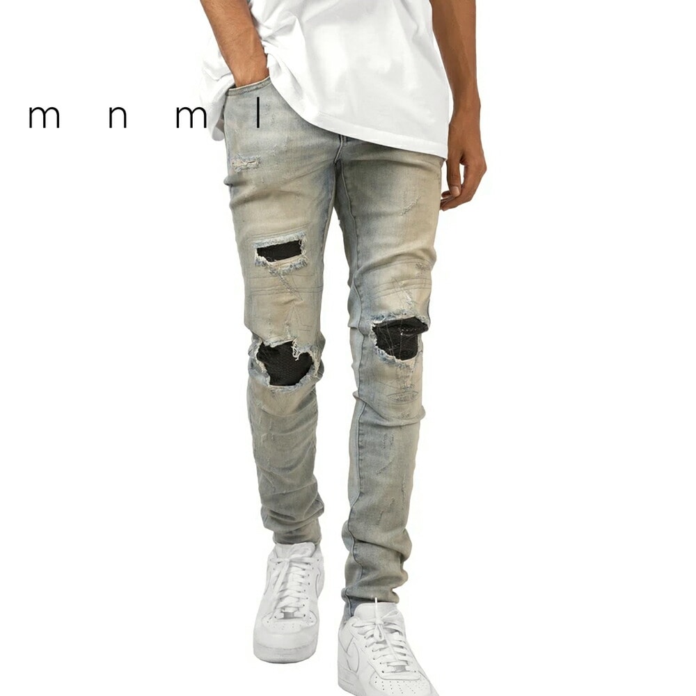 mnml ミニマル X163 STRETCH DENIM BLUE ストレッチ デニム パンツ