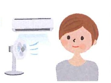 顔に風があたっている