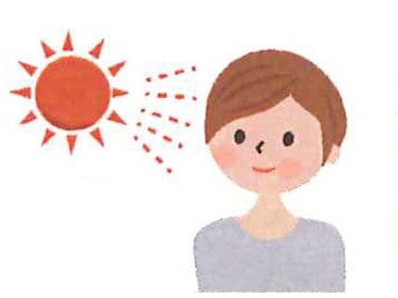 直射日光が顔に当たっている