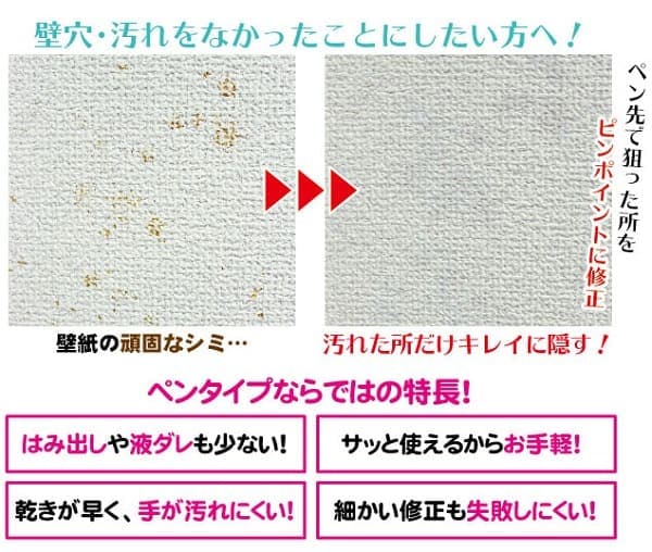 壁紙のおなやみ修正ペン 110番 日用品 掃除 となりの福祉くん 本店