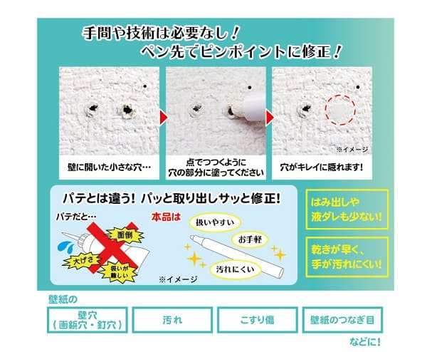 壁紙のおなやみ修正ペン 110番 日用品 掃除 となりの福祉くん 本店