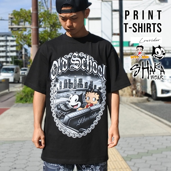 Tシャツ 半袖 メンズ ブラック SHAKA WEAR シャカ FELIX THE CAT