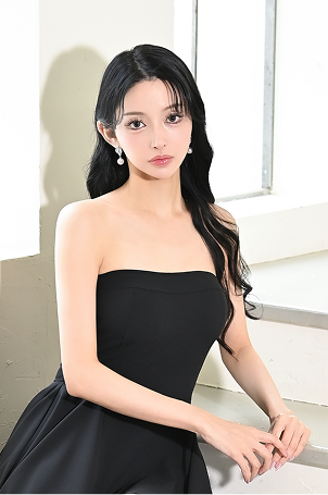 襟付きフレアワンピース