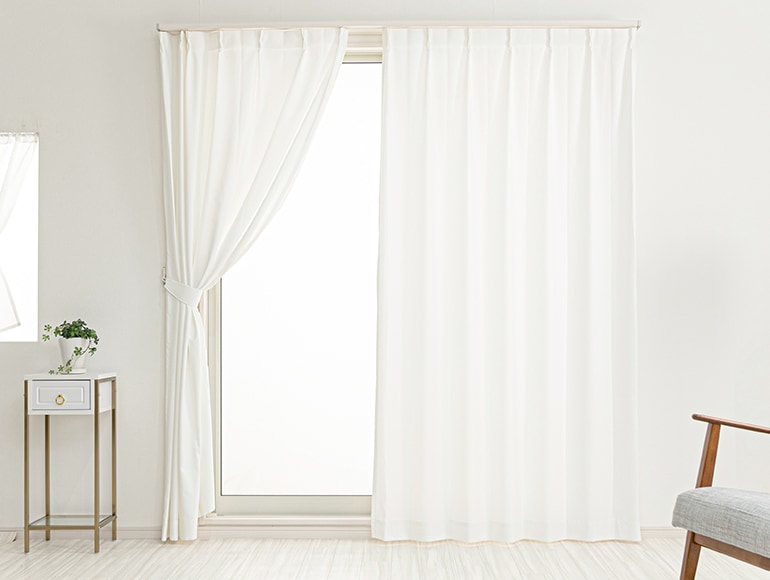 UVカット率約99％ 紫外線を最大限にカットできる遮像レースカーテン