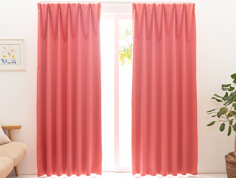 リサイクルしたポリエステルで作ったエコな無地防炎遮光カーテン ECO