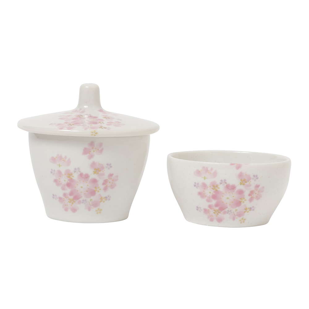 創価学会仏壇仏具【磁器製仏茶器セット「和桜」（全2色）】赤澤朝陽