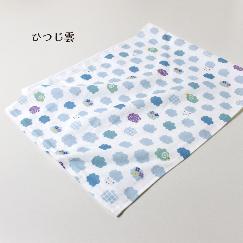 泉州産 フェイスタオル ガーゼ調×パイル (こはるさんのしあわせタオル) 日本製