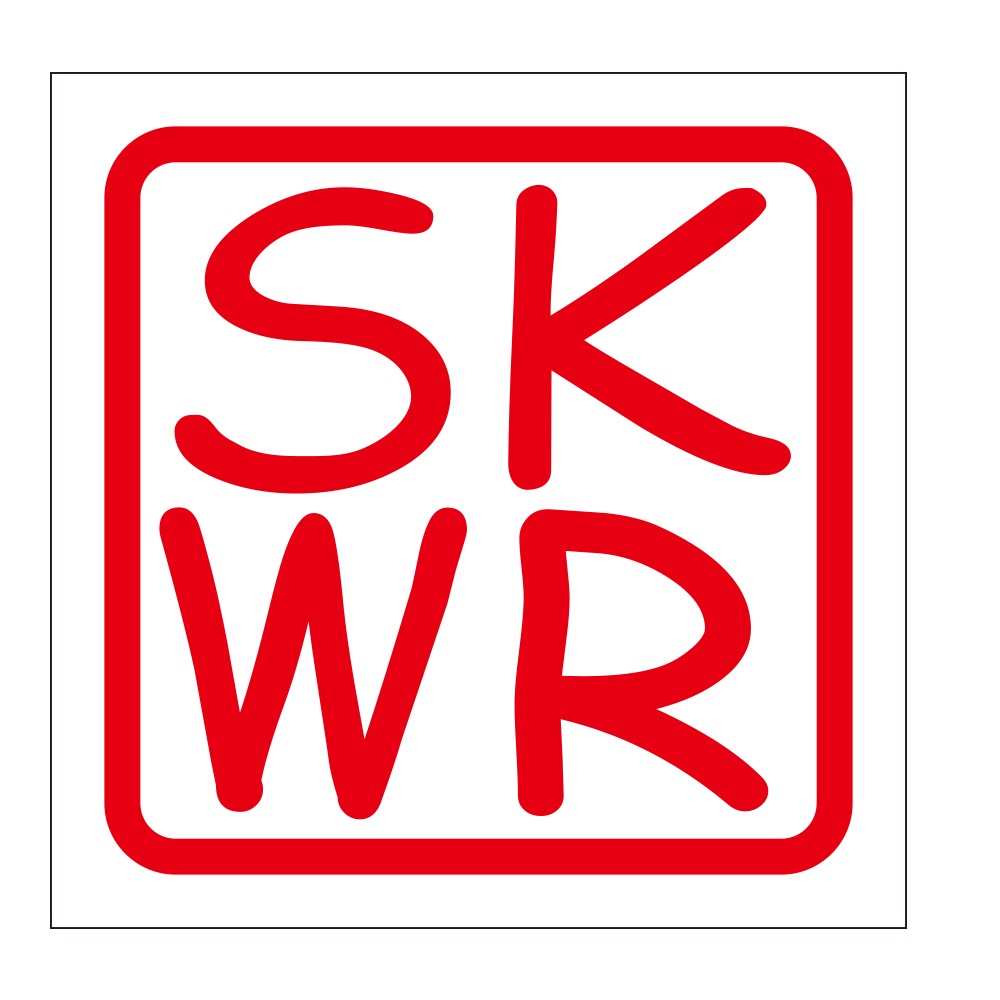 角印ステッカー KRSW カラサワ 抜き文字タイプ レッド 2枚入 KIS-811