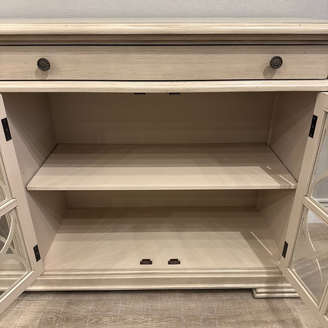 アンティーク　タイル付きキャビネット アンティーク調 ガラスキャビネット サイドボード | 家具,収納