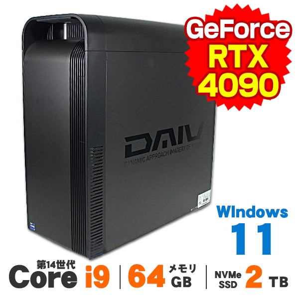 マウスコンピュータDAIV FX-I9G90 64GB（中古） ゲーミングPC マウスコンピューター DAIV FX-I9G90 GeForce RTX 4090