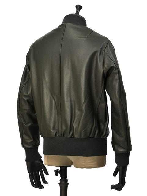 EMMETI【エンメティ】MA-1ブルゾン OLIVER SP LAMB SKIN NAPPA CERATA