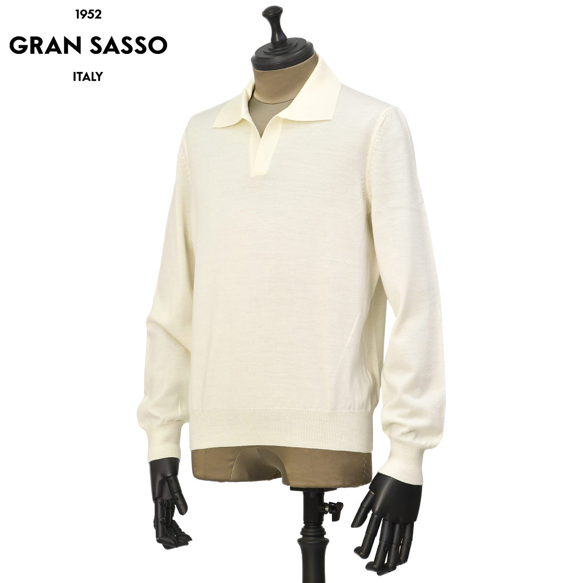 GRAN SASSO【グランサッソ】スキッパーニットポロ 57189 14813 005