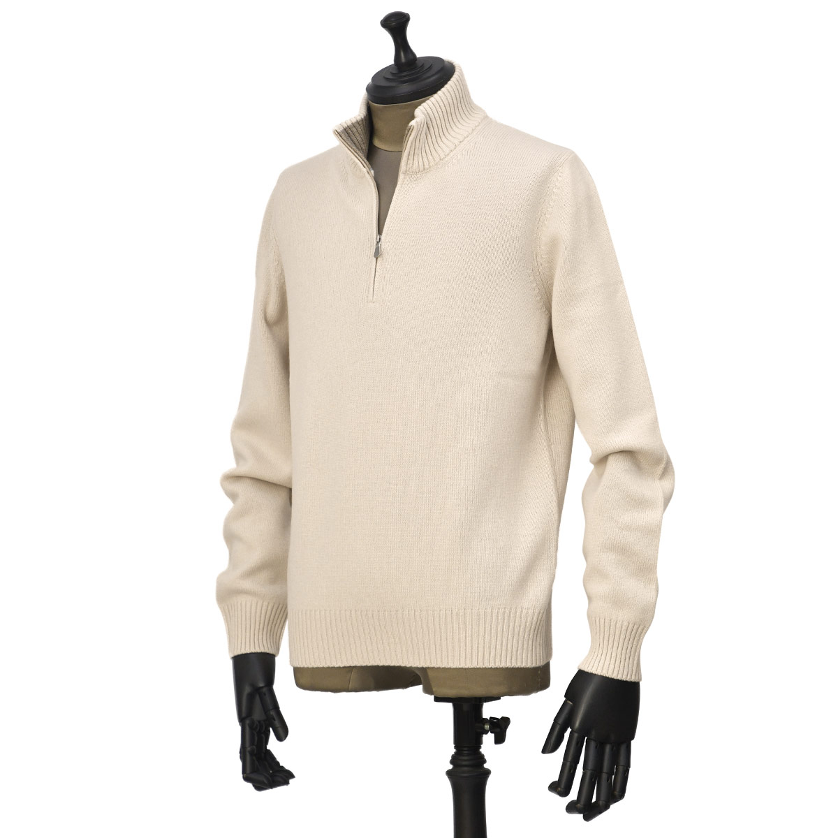 Gran Sasso ダークブラウン　50 L ジップアップ　コットン　ニット Gran Sasso ダークブラウン 50 L ジップアップ コットン ニット