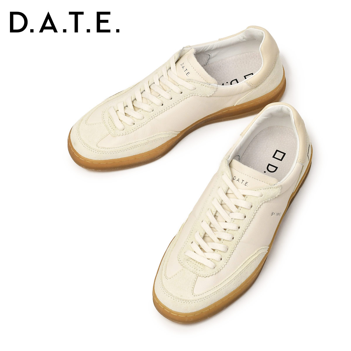 D.A.T.E.【デイト】スニーカー SPORTY MONO IVORY スムースレザー 
