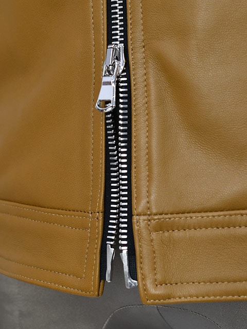 EMMETI エンメティ シングルライダース ジャケット レザー キャメル 50