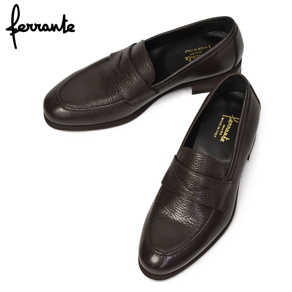 Ferrante【フェランテ】コインローファー ISEO ETON RASTY NERO 010