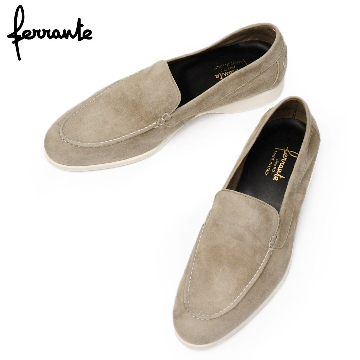 Ferrante【フェランテ】ヴァンプローファー スリッポン NAVY M BARCA 