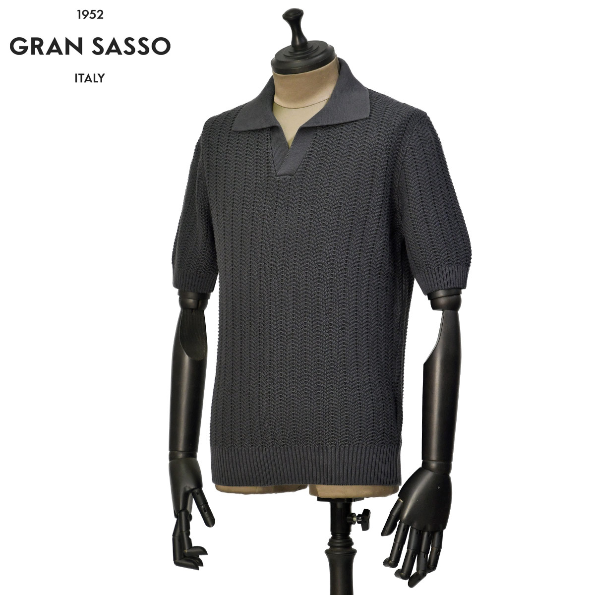 GRAN SASSO【グランサッソ】スキッパーニットポロ 23139 18068 050