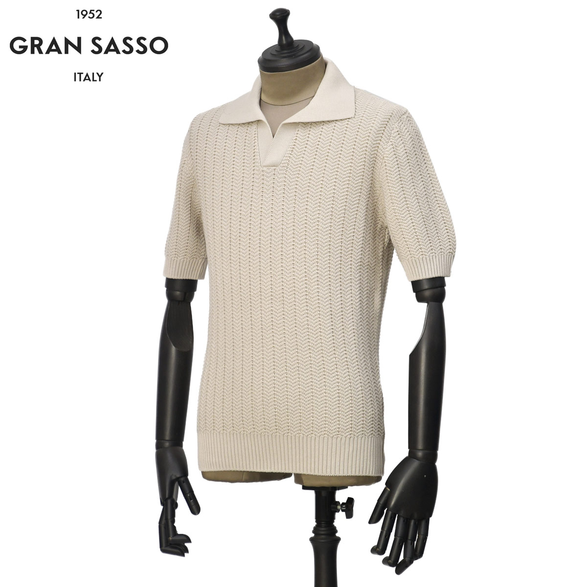 GRAN SASSO【グランサッソ】スキッパーニットポロ 23139 18068 050