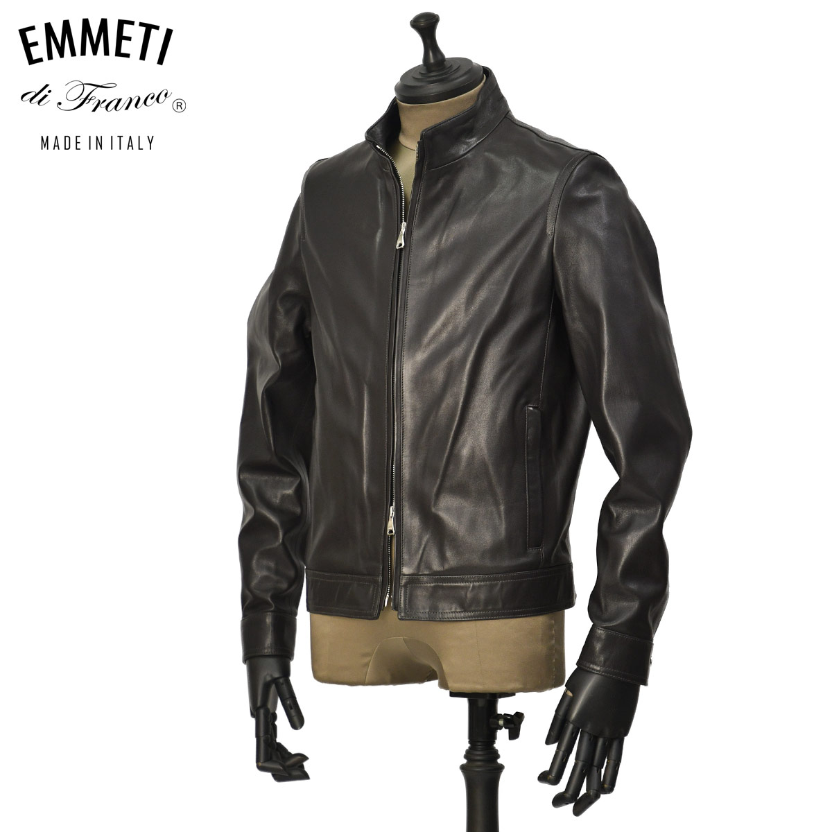 EMMETI【エンメティ】シングルライダースジャケット JAGO SP LAMB SKIN
