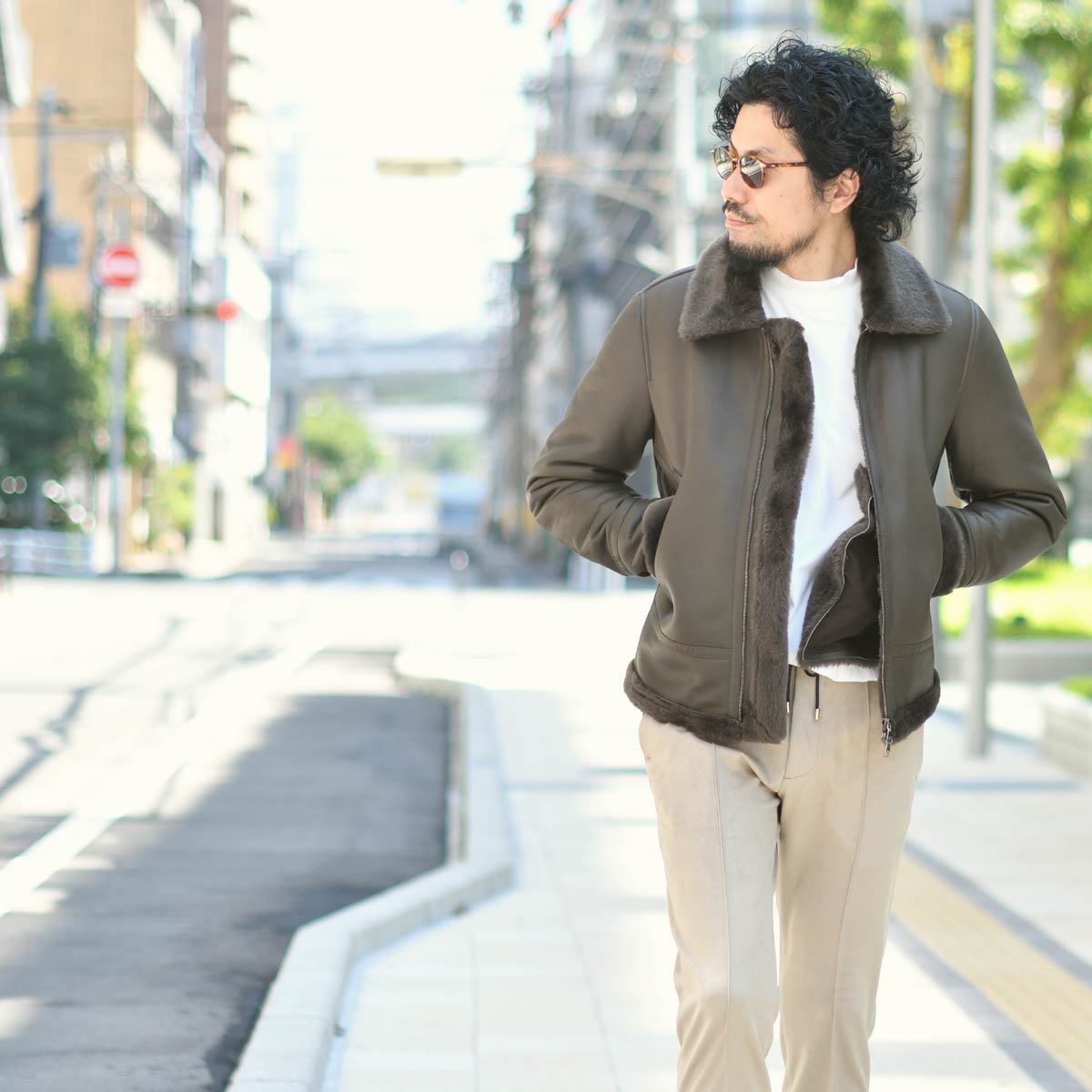 EMMETI【エンメティ】B-3型ムートンブルゾン ORWELL SP MOUTON FANGO 