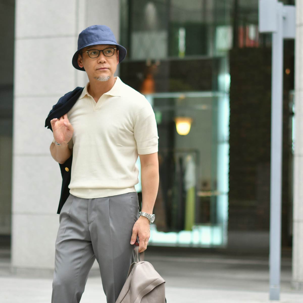 GRAN SASSO リネン スキッパー ニットポロシャツ GRAN SASSO リネン スキッパー ニットポロシャツ Gran Sasso