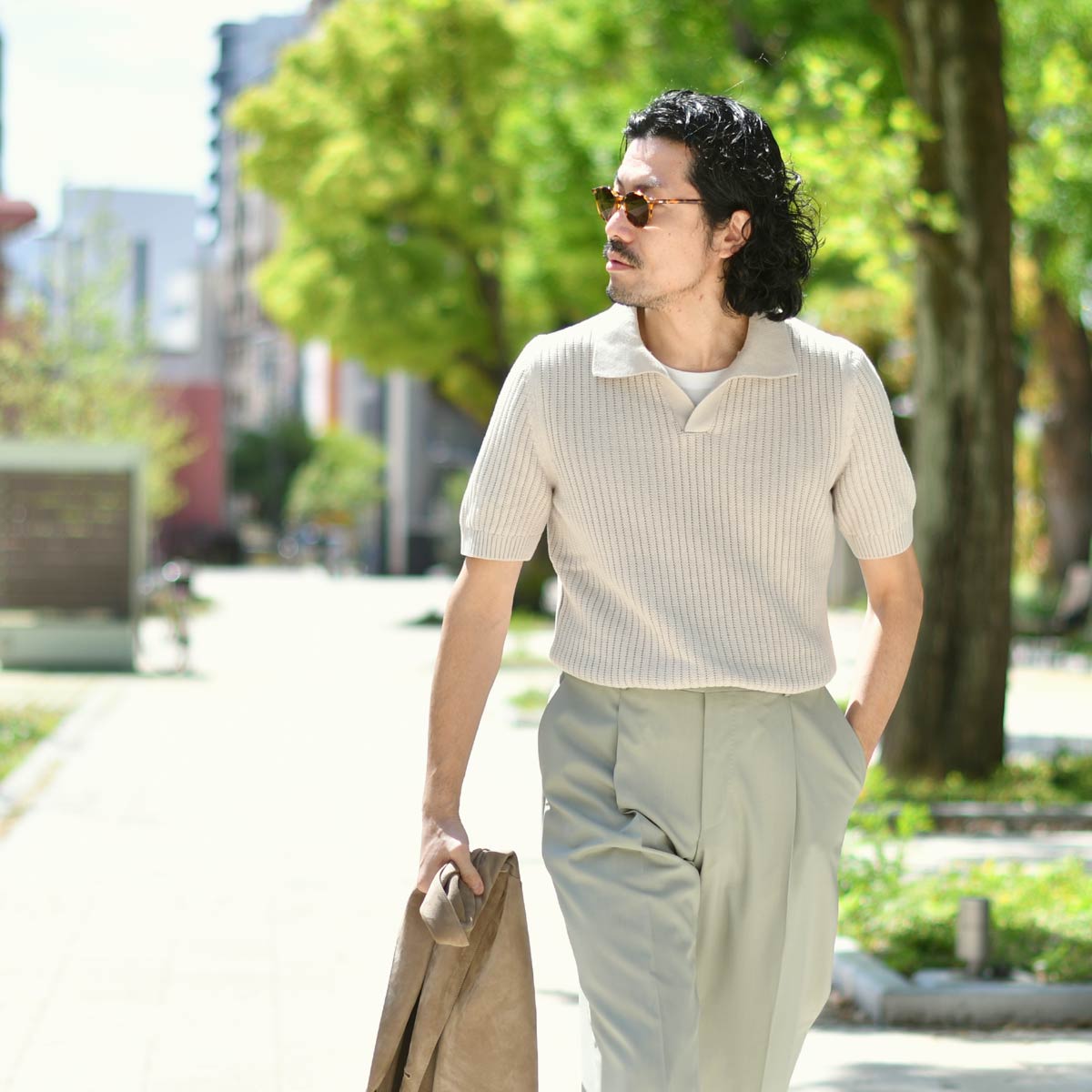 FINAL SALE】GRAN SASSO【グランサッソ】スキッパーポロ 23139 18048