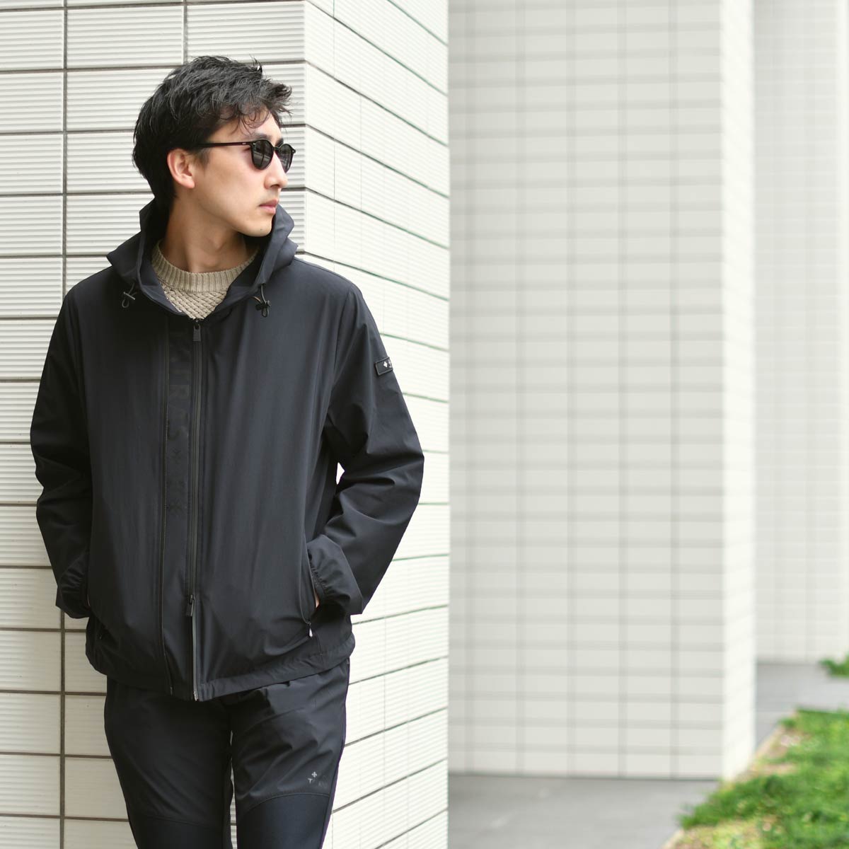 TATRAS【タトラス】ジップアップパーカー AUDEE ナイロン ストレッチ