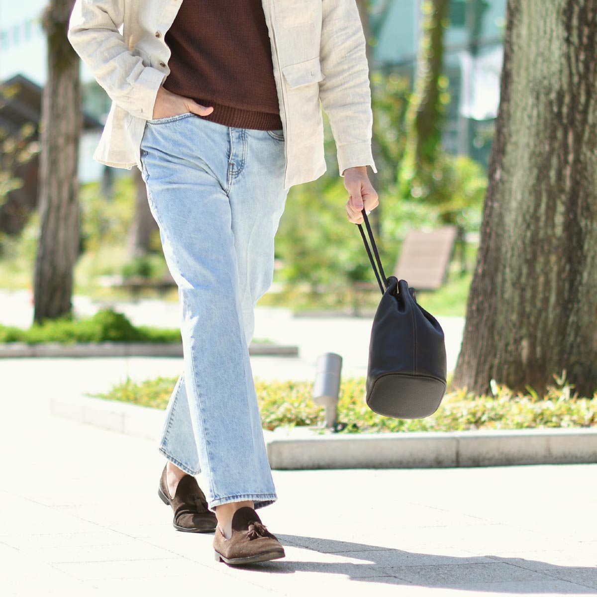 BONHEUR【ボネール】デニムパンツ Palmi S L.BLC BLU コットン 