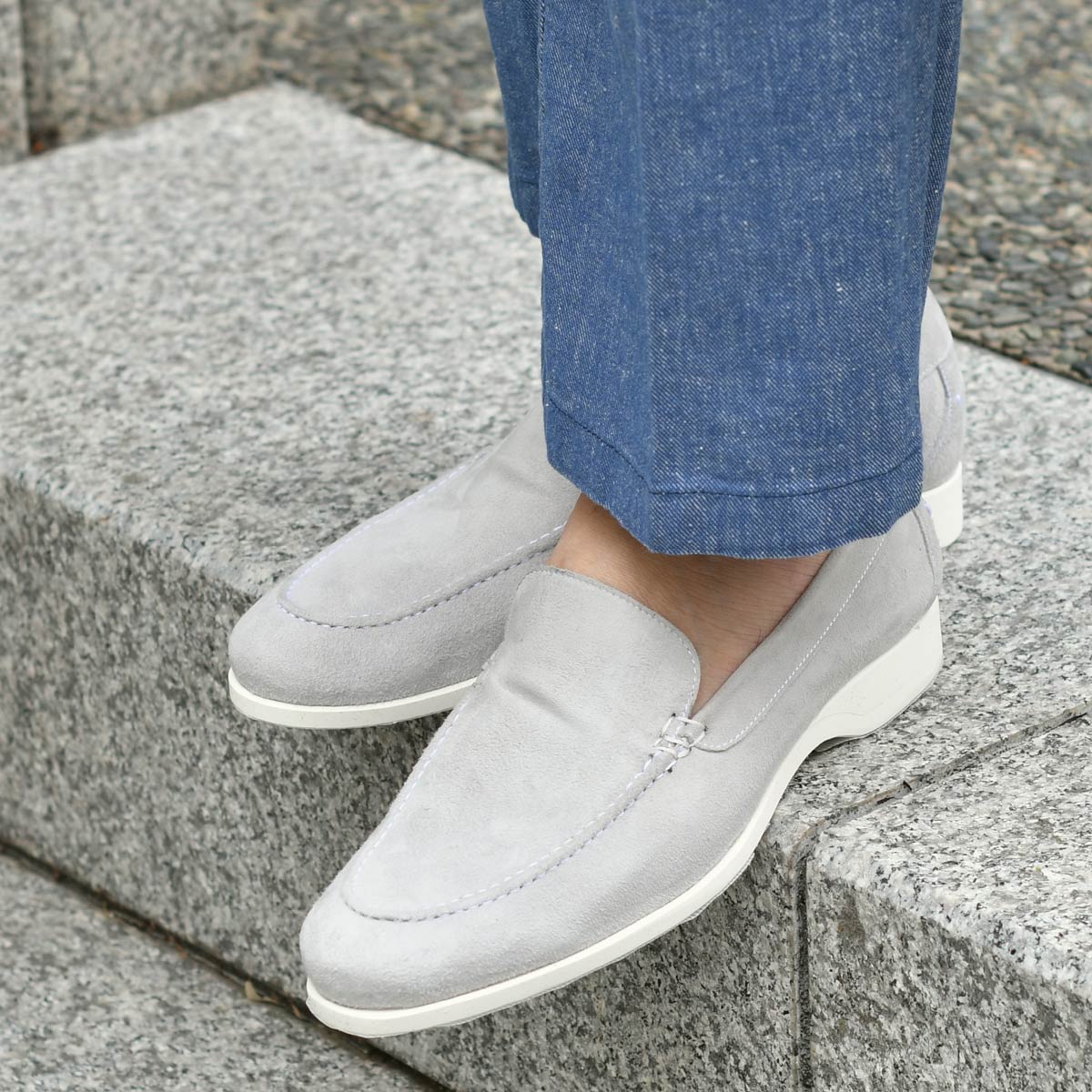 Ferrante【フェランテ】ヴァンプローファー スリッポン NAVY M BARCA