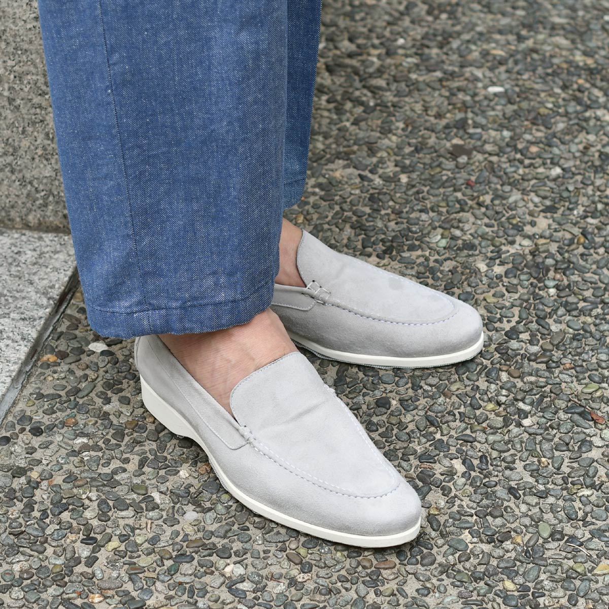 Ferrante【フェランテ】ヴァンプローファー スリッポン NAVY M BARCA
