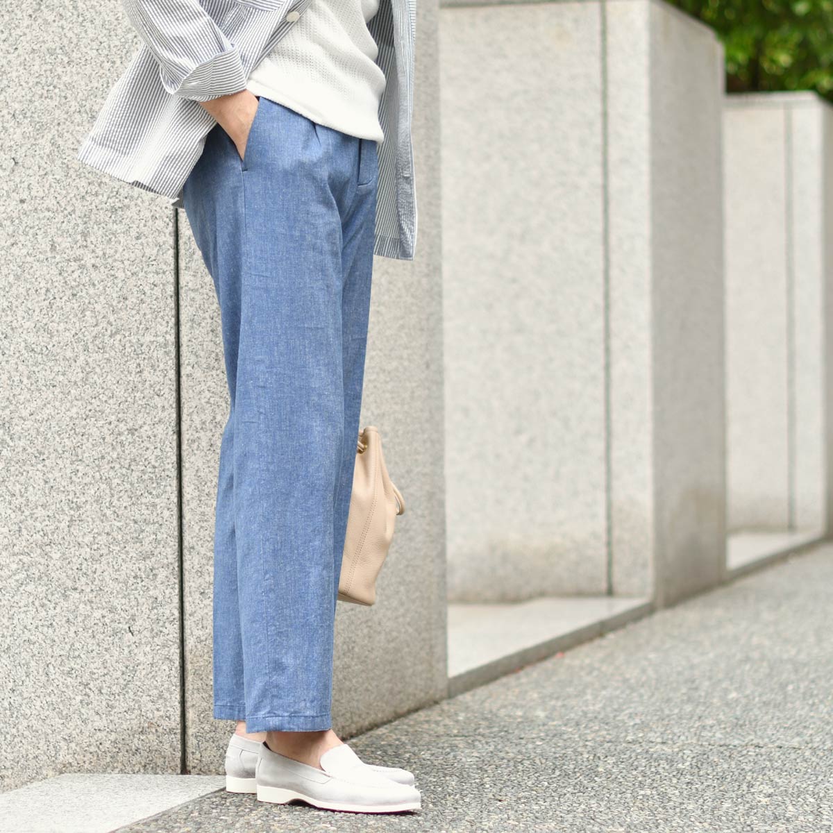 Ferrante【フェランテ】ヴァンプローファー スリッポン NAVY M BARCA 
