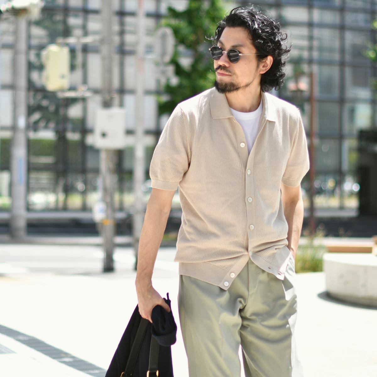 GRAN SASSO【グランサッソ】ニットシャツ 57180 20611 010 フレッシュ