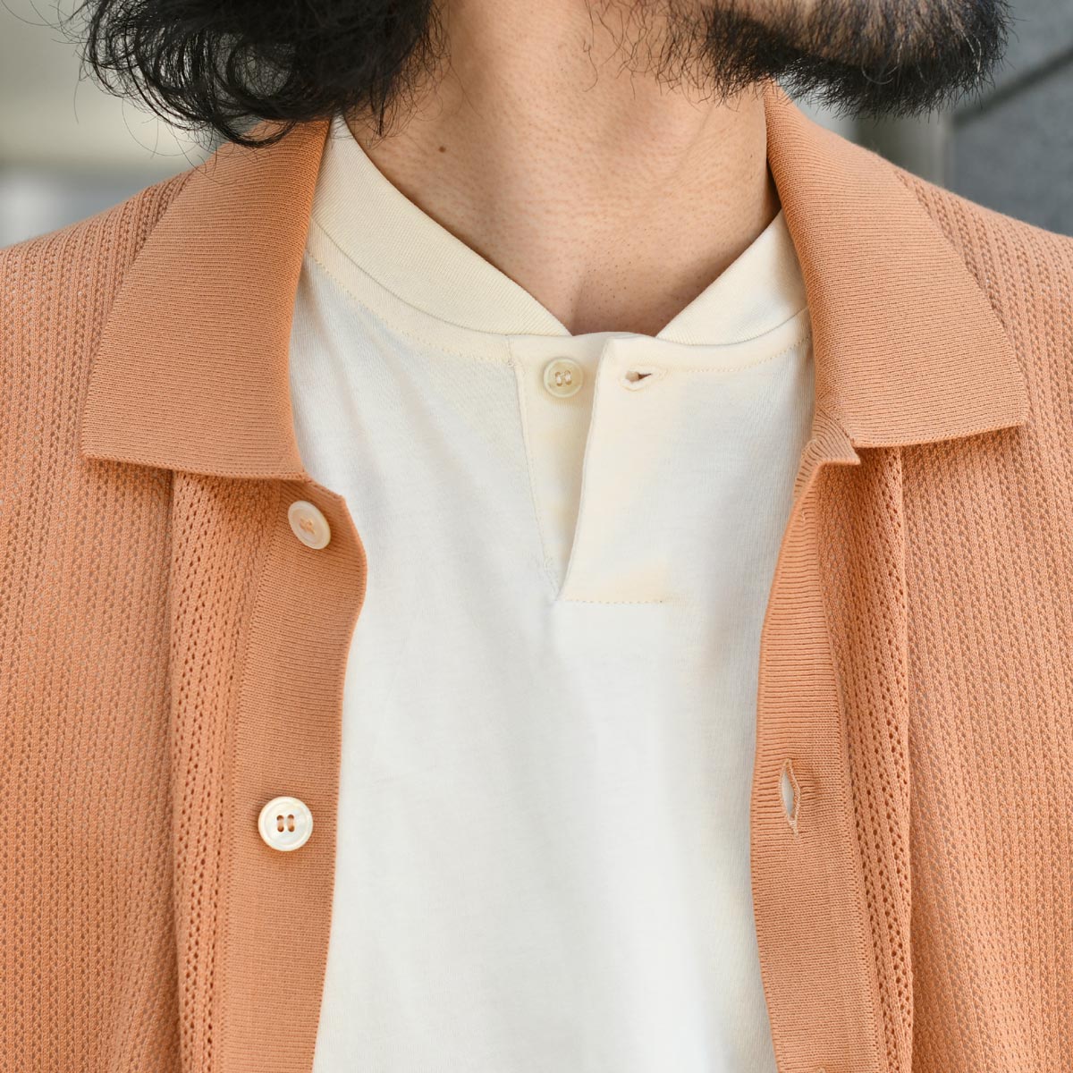 GRAN SASSO【グランサッソ】ニットシャツ 57180 20611 128 フレッシュコットン 12G アプリコット | ブランド,G ...
